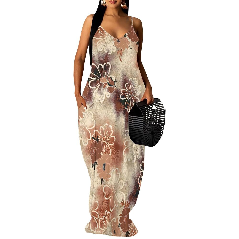 3473 Summer Dresses 2025 Vacation Casual Plus Size Maxi Sun Dress Trendy
